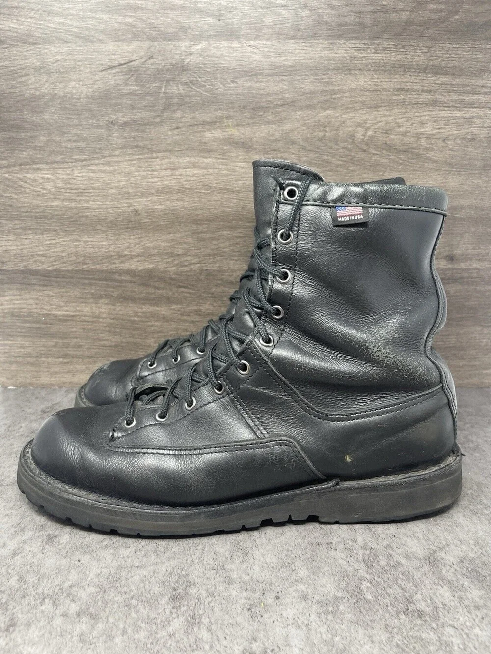 DANNER Recon 200G 8 Inch Boots Mens Size 12 Black Leather Work Waterproof Combat